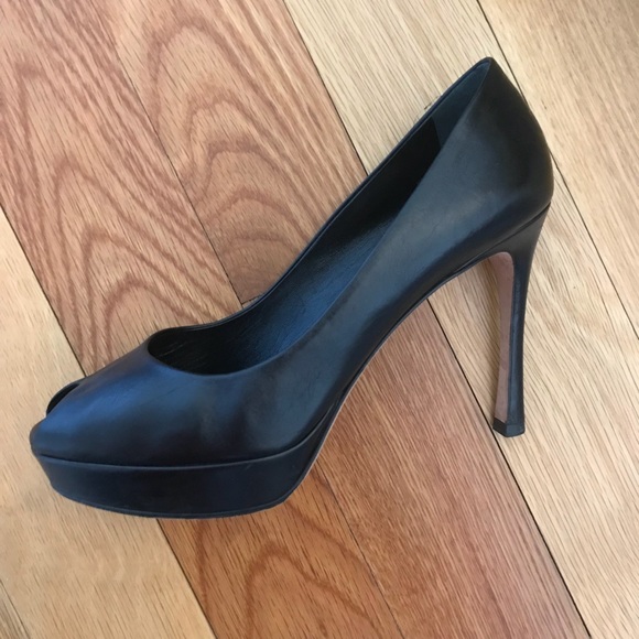 YSL peep-toe leather tribute two pumps - Picture 2 of 5